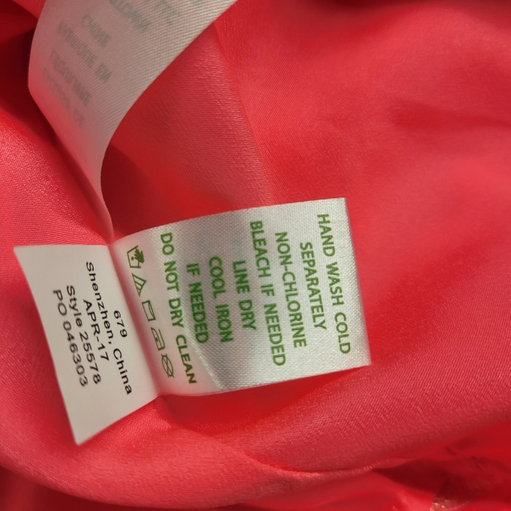 Lilly‎ Pulitzer Pink Seersucker Gold Soutache Embroidered V-Neck Shift Dress 0 - Picture 10 of 15